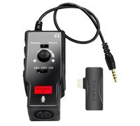 Nicama V2 Préampli de Microphone pour iPhone, iPad, Appareil Photo Reflex Numérique, XLR Femelle vers Adaptateur TRS et TRRS de 3,5mm avec Alimentation fantôme pour Rode Microphone