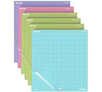 NICAPA Tapis de découpe de 30,5 cm x 30,5 cm pour Cricut Maker 3/Explore 3/Air 2/Air, 6 pièces Light/Standard/Strong/FabricGrip coupe tout, du papier sensible aux matériaux spéciaux plus lourds