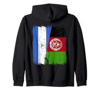 Nicaragua Afghanistan Demi-Drapeau Nicaragua Patrimoine Afghan du Nicaragua Sweat à Capuche