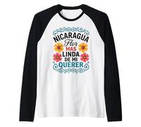 Nicaragua Flor Mas Linda De Mi Querer Floral Manche Raglan