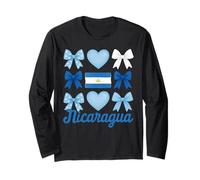 Nicaragua Girl Coquette Bow Hispanic Heritage Manche Longue