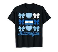 Nicaragua Girl Coquette Bow Hispanic Heritage T-Shirt