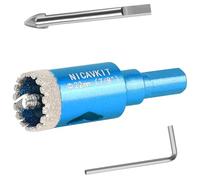 NICAVKIT Scie Cloche Diamantée 22mm avec Foret Guidage de Centrage, Professionnelle Foret Trépan Diamanté Denté Brasé pour Carrelage, Porcelaine, Verre, Marbre et Céramique