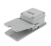 NICCOO Interrupteur à Pédale, Antidérapante Interrupteur au Pied Industriel LT3 Commutateur de Pied Aluminium Gris Contacteur De Pedale 220V/380V 15A IP62 Pédale Momentanée Contacts