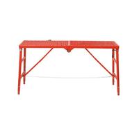 NICCOO Plateforme de Travail Échafaudage Pliant Portable 150X40CM, Capacité de Charge 350kg/771lbs, Pieds Antidérapants, Tabouret de Peinture pour Cloisons Sèches, Nettoyage, Lavage, Rouge
