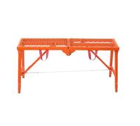 NICCOO Plateforme de Travail Échafaudage Pliant Portable environ 150x40cm/59.06x15.75 pouces, Capacité de Charge 350 kg, Pieds Antidérapants, Tabouret de Peinture pour Cloisons Sèches,Nettoyage,rouge