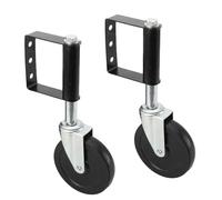 NICCOO Roue de Portail Robuste Roulettes à Ressort Roulettes Pivotantes Roue de Portail pour Bois et Clôture Noir (2 pièces)