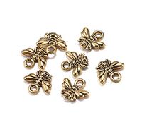 Nice and Professional40 pcs/lot 10x11mm abeille abeille plaqué pendentifs abeille breloques pendentif perles pour collier à faire soi-même Bracelet boucle d'oreille fabrication de bijoux trouver