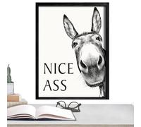 Nice Ass - Décoration murale humoristique en forme d'animal | Décoration murale humoristique en noir et blanc pour la maison, les toilettes, les toilettes, les toilettes, les toilettes, les