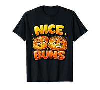 Nice Buns Funny Bakery Pun Cheeky T-Shirt