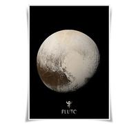 Nice Captain Poster A3 avec planètes du système solaire Mars Jupiter pour décoration d'intérieur (Pluton)