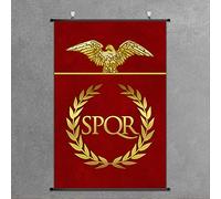 Nice Captain Poster de la Légion romaine avec drapeau SPQR imprimé Décoration murale