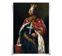 Nice Captain Poster en tissu imprimé représentant 99 grands rois, reines et dirigeants du monde (Richard I d'Angleterre)
