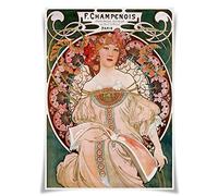 Nice Captain Poster imprimé en Tissu avec Inscription Alphonse Mucha » Format A3#9