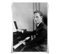 Nice Captain Top 100 Poster portrait de musicien A3 (52 George Gershwin)