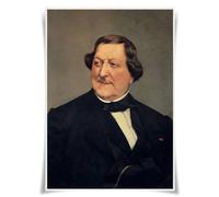 Nice Captain Top 50 Poster de musicien de compositeurs classiques A3 Décoration murale (25 Gioacchino Rossini)