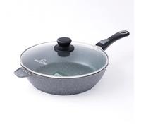 Nice Cooker - Sauteuse - Roc-Tec®. Vraies particules de Pierre. Antiadhésif. Tous Feux dont Induction + Four (Extra Large 28 cm)