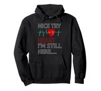 Nice Essayez l'attaque Cardiaque Survivant Recovery Arrêt Cardiaque Ici Sweat à Capuche