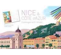 Nice et la Côte d'Azur - Carnet coloriages cartes postales - Collectif - Larousse - Carnet (de voyage, intime, de notes)
