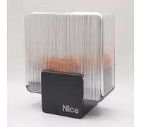 NICE F210 - Paire de photocellules universelles infrarouges à contact libre (NO/NC) pour automatisme de portail ou garage - 12-24 V AC/DC + 1 Goodies DOMOBIP (ELDC)