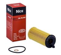 Nice Filtre à Huile Moteur 11-42-8-575-211, Kit Élément Filtrant Compatible avec Peugeot, Citroën, Opel, Remplace HU6014Z, OX8131D, Inclus Joint Torique et Rondelle