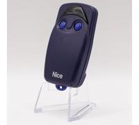 NICE FLO2 - Télécommande 2 canaux bleu pour portails et garage - Codage fixe 433,92 MHz - Programmation manuelle dip-switch (10) - Émetteur officiel certifié + 1 Goodies DOMOBIP (Lot de 5)