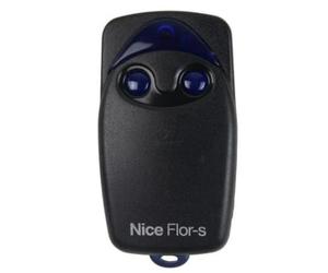 NIce Flo2r-s - 2 touches - Rolling code 433 - Télécommande originalie Nice FLo2r s - coque noire