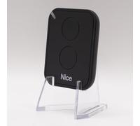 NICE FLO2RE - Télécommande 2 canaux noir pour portails et garage - Rolling Code 433,92 MHz - Compatible FLOX2R / FLOXI2R / OX2 - Émetteur officiel certifié NICE + 1 Goodies DOMOBIP (Lot de 1)