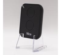 NICE FLO2RE - Télécommande 2 canaux noir pour portails et garage - Rolling Code 433,92 MHz - Compatible FLOX2R / FLOXI2R / OX2 - Émetteur officiel certifié NICE ERA FLOR + 1 Goodies DOMOBIP