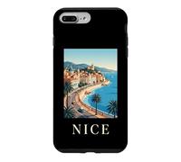 Nice France Ville Côte d'Azur Rétro Voyage Coque pour iPhone 7 Plus/8 Plus