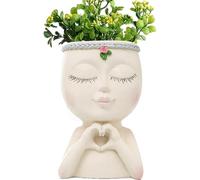 Nice Girl Pot - Sculptures en résine, vase plante | Design artistique tête de papillon pour la décoration intérieure, récipient créatif pour fleurs et amateurs juteux d