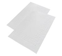 nice homeit Lot de 2 Tapis de Bain en éponge 100% Coton - Tapis de Bain de Haute qualité - Extra Doux, absorbants et lavables en Machine - Fabriqué en Italie (Blanc, 50 x 80 cm)