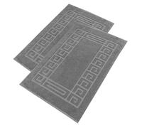nice homeit Lot de 2 Tapis de Bain en éponge 100% Coton - Tapis de Bain de Haute qualité - Extra Doux, absorbants et lavables en Machine - Fabriqué en Italie (Gris foncé, 60 x 90 cm)