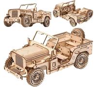 NICE IDEA Puzzle en bois modèle 3D Jeep militaire E014