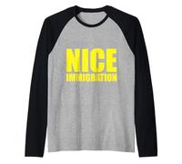 Nice Immigration pour Nice Immigration Agents Ice Patriotique Manche Raglan