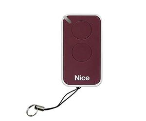 NICE INTI2R rouge 2-canaux Télécommande, 433.92Mhz rolling code emetteur. Compatible avec FLOR-S, ONE, FLORE, INTI télécommandes.