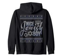 Nice Jewish Boy Menorah Ugly Christmas Happy Hanoukka Sweat à Capuche
