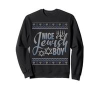 Nice Jewish Boy Menorah Ugly Christmas Happy Hanoukka Sweatshirt