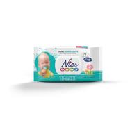 Nice - Lingettes nettoyantes pour enfants et nourrissons - Avec camomille et glycérine - Parfum doux au talc - Testé dermatologiquement - Format : 72 Lingettes -