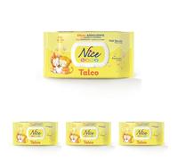 Nice - Lingettes nettoyantes pour enfants et nourrissons - Avec camomille et glycérine - Parfum doux au talc - Testé dermatologiquement - Format : 72 Lingettes - (Lot de 4)