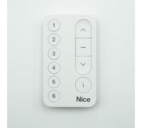 Nice Mini DOMI 6 Blanc - Télécommande 6 canaux compacte pour Volets, Stores, portails et Portes de Garage - 433,92 MHz bidirectionnel - Domotique Yubii et Moteurs O-Code + 1 Goodies DOMOBIP