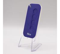 NICE MyGo4 FM - Télécommande 4 canaux bleu et blanc pour Portails et Porte de Garage - Rolling Code FM 868,46MHz - Remplace les Gamme FLOR-S, ONE, et FLORE + 1 Goodies DOMOBIP