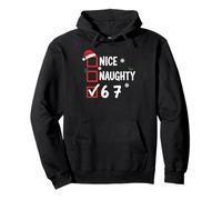 Nice Naughty 6 7 Christmas Santa Claus Sweat à Capuche