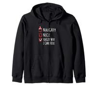 Nice Naughty Forgot Why I Came Here List Shirt Xmas Sweat à Capuche