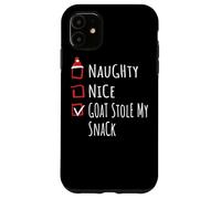 Nice Naughty Goat Stole My Snack Christmas List Shirt Ferme Coque pour iPhone 11