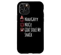 Nice Naughty Goat Stole My Snack Christmas List Shirt Ferme Coque pour iPhone 11 Pro