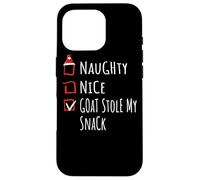 Nice Naughty Goat Stole My Snack Christmas List Shirt Ferme Coque pour iPhone 16 Pro
