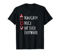 Nice Naughty Hay Stuck Everywhere Christmas List Shirt Ferme T-Shirt