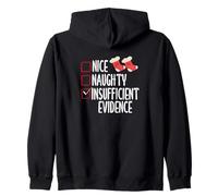 Nice Naughty Inenough Evidence Funny Christmas Sweat à Capuche