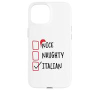 Nice Naughty Italian - Pyjama Amusant avec liste de Noël Italie Coque pour iPhone 15